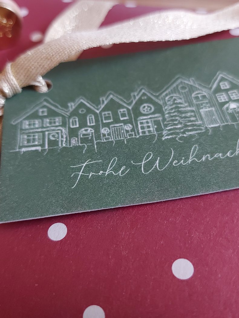 5er Set Geschenkanhänger "Weihnachtsdorf" | Set of 5 - Gift tag "Christmas village"